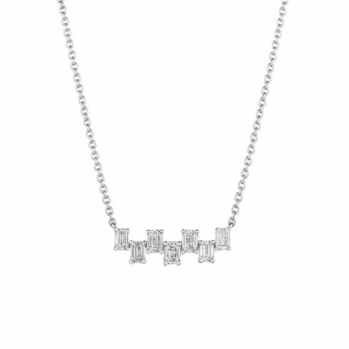 Adjustable Prong Emerald Diamond Pendant - 1